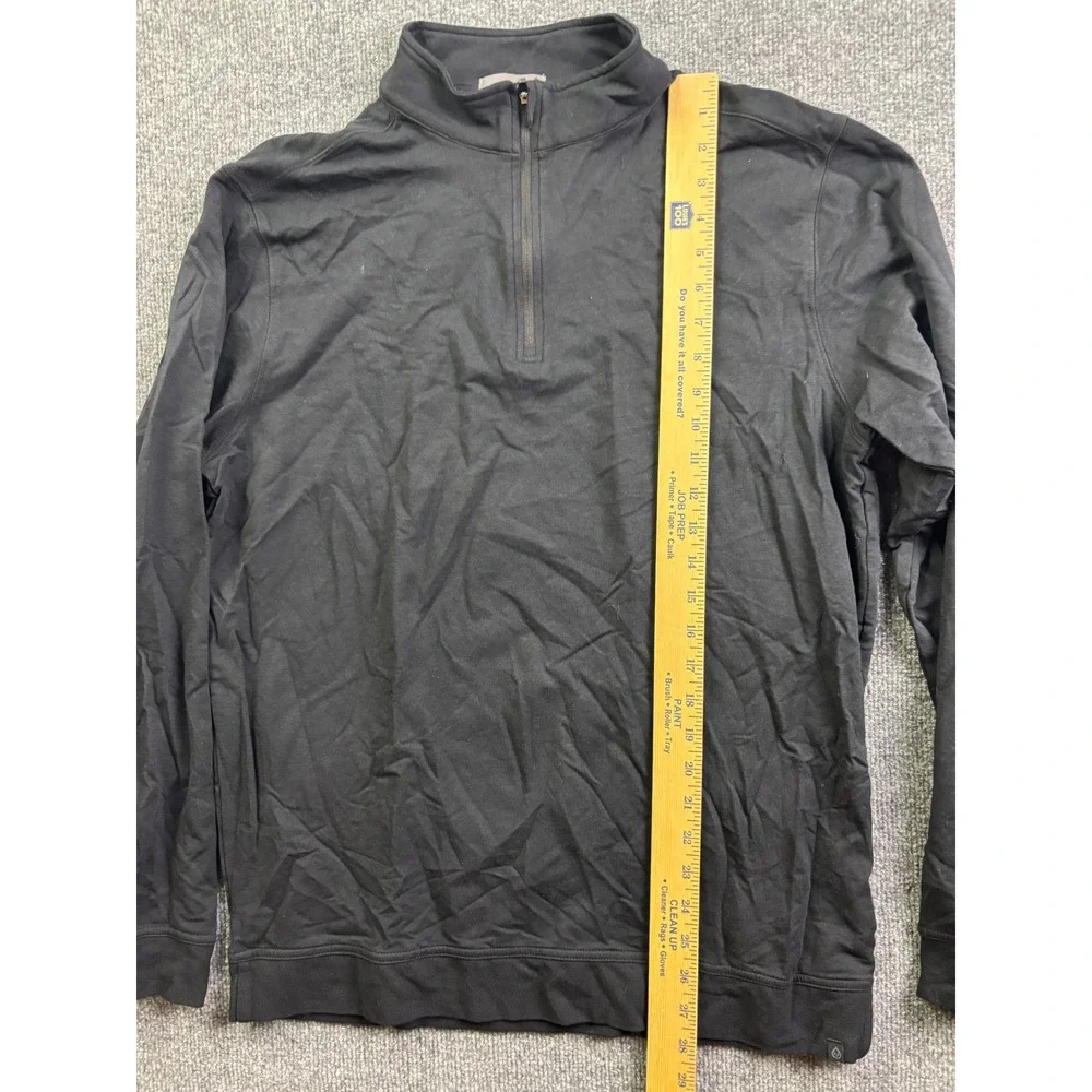 Tasc‎ Performance Quarter Zip Pullover Mens L Black Bamboo Organic Cotton 62992
